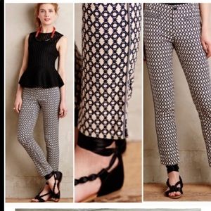 Anthropologie cartonnier Charlie patterned pants